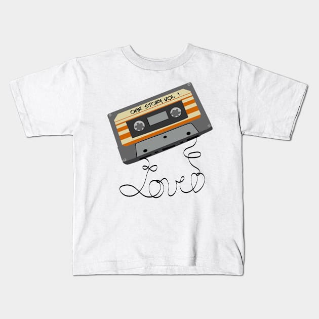 mix tape Kids T-Shirt by nomadearthdesign